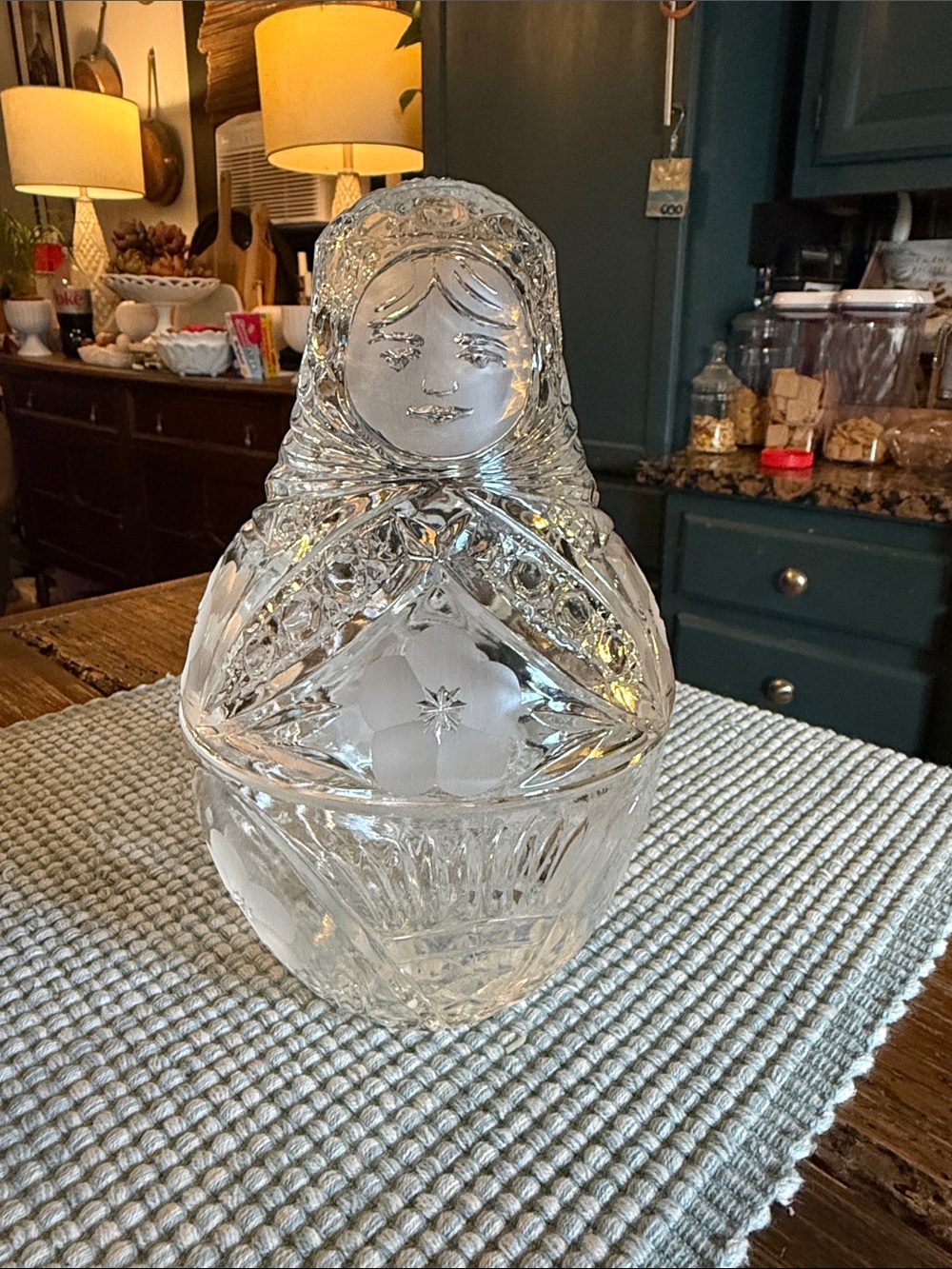Vintage Matryoshka nesting doll candy dish